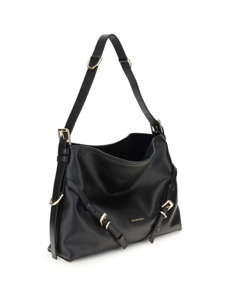 Givenchy Voyou Shoulder Bag — Black Calf Leather