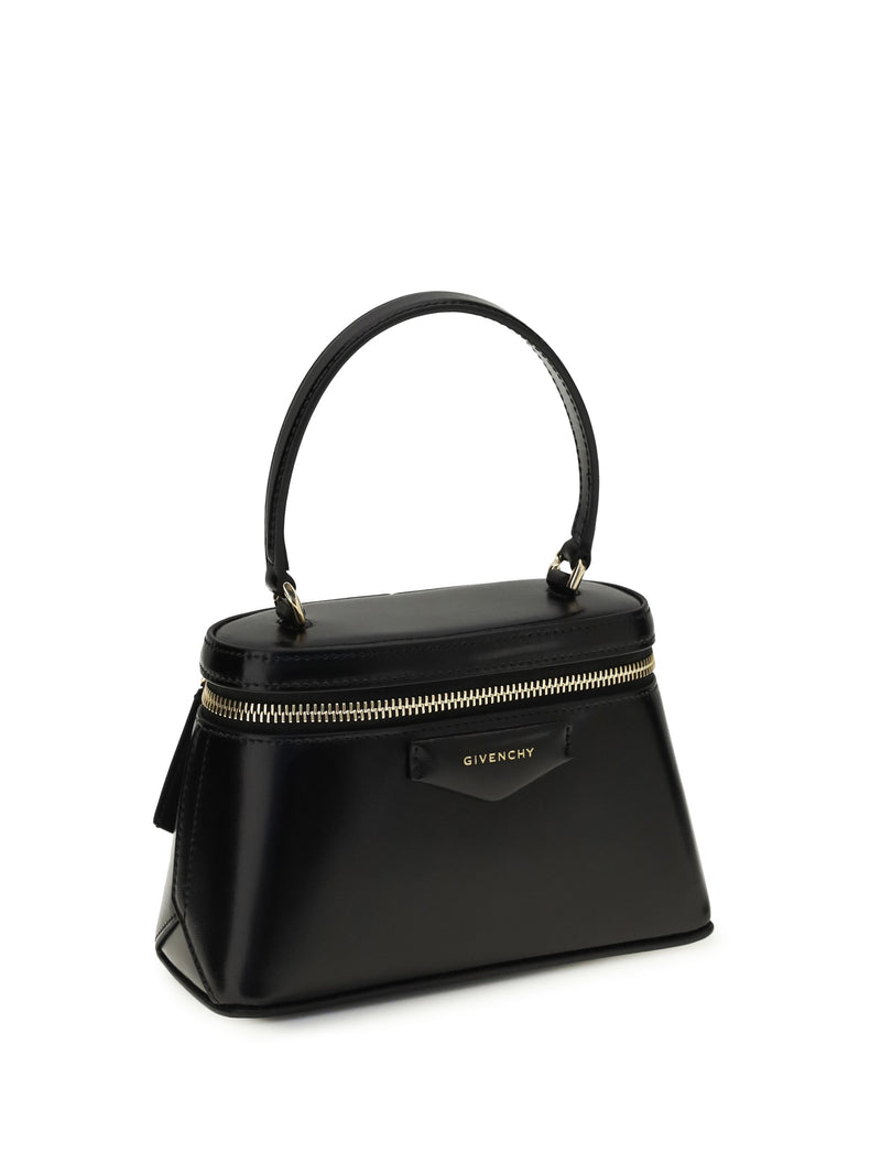 Givenchy Antigona Mini Top Handle Bag — Black Calf Leather