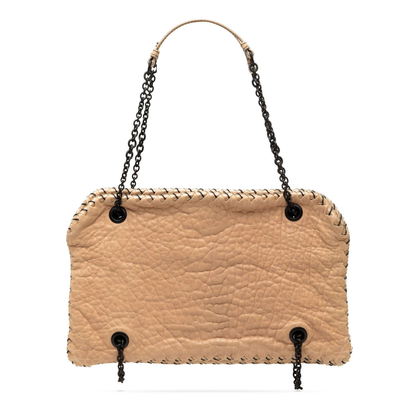 Textured Leather Whipstitch Duo Shoulder Bag - Image 1