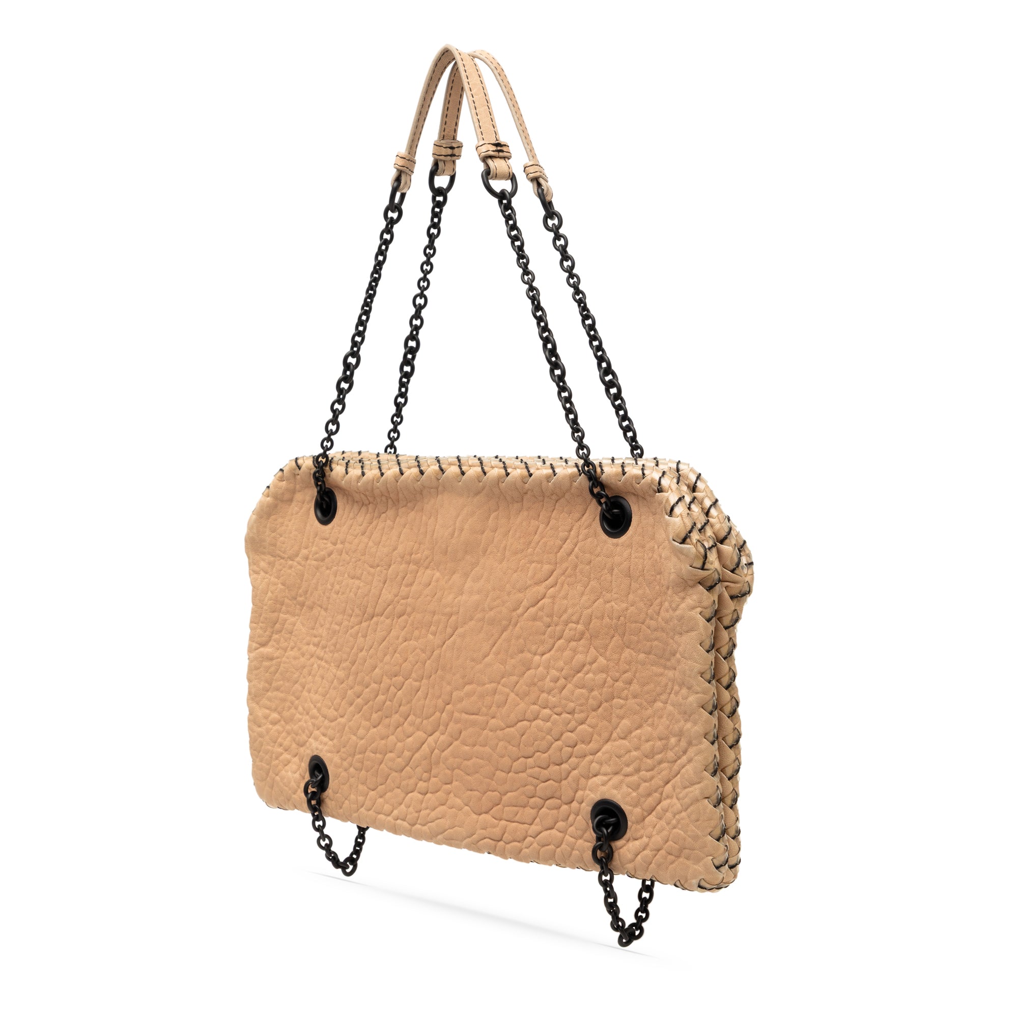 Textured Leather Whipstitch Duo Shoulder Bag - Image 2