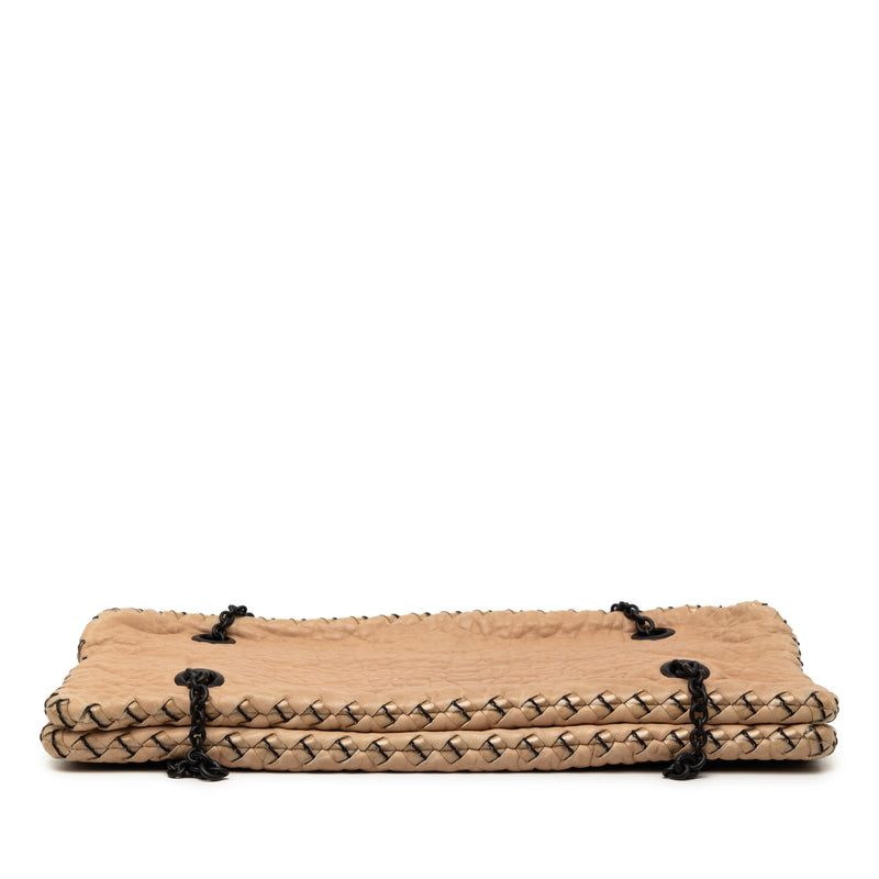 Textured Leather Whipstitch Duo Shoulder Bag - Image 3