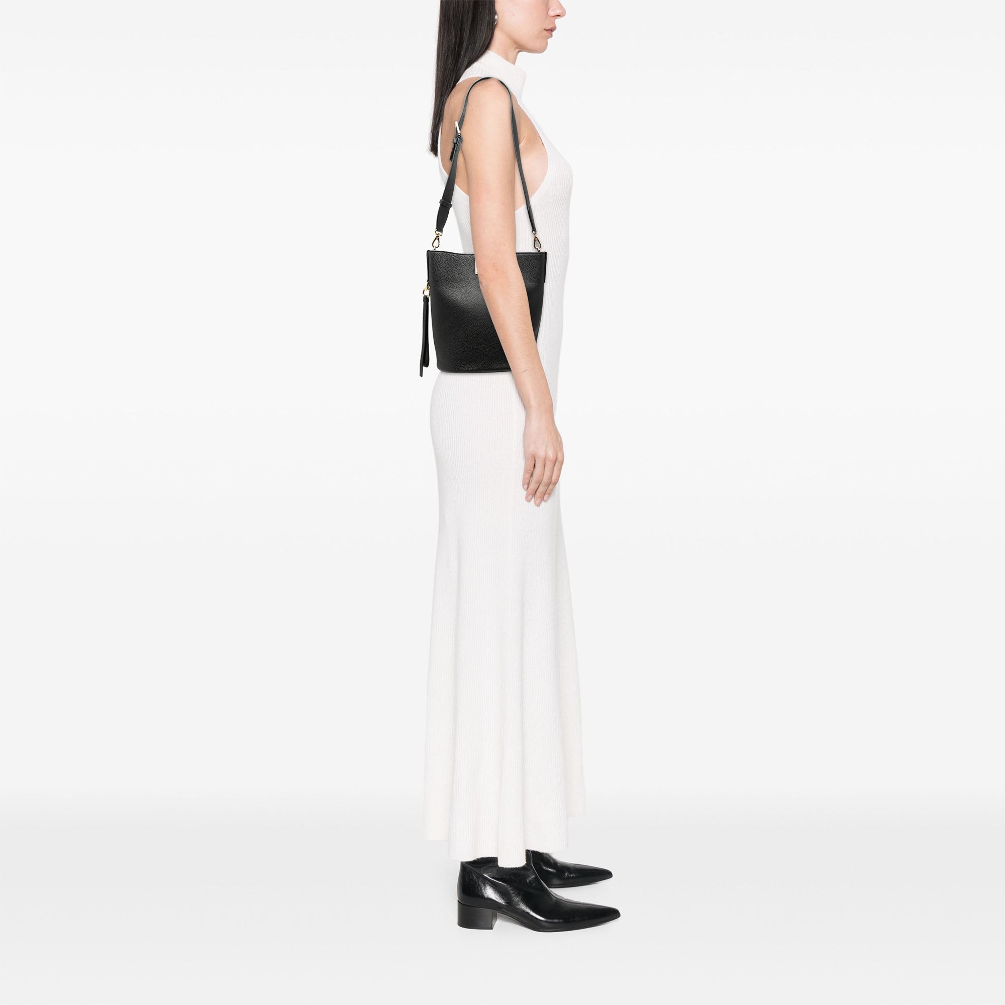Grained Calfskin Studio Bucket Bag - Image 7