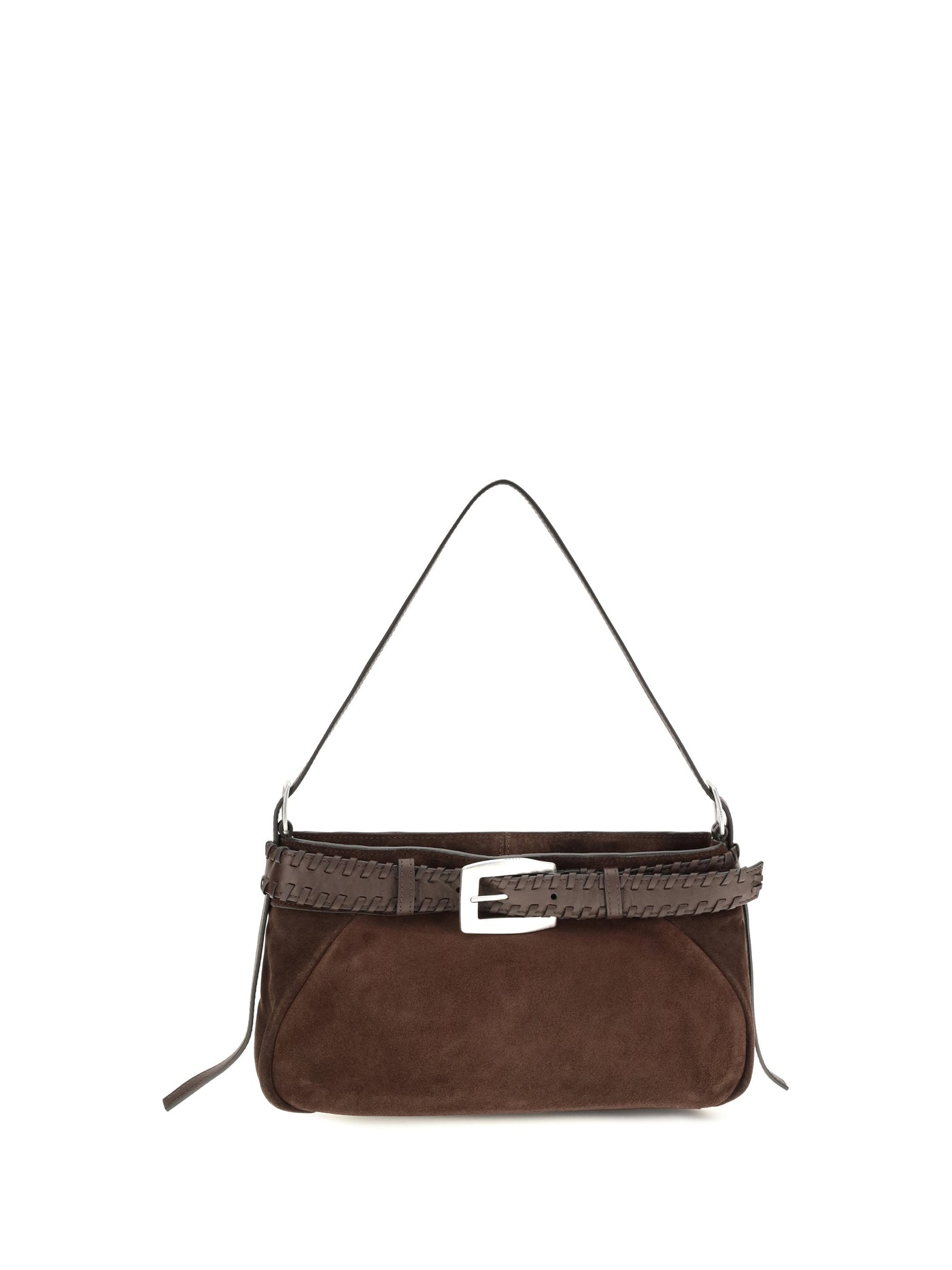 Staud Brooklyn Shoulder Bag — Brown Lamb Ovis Aries