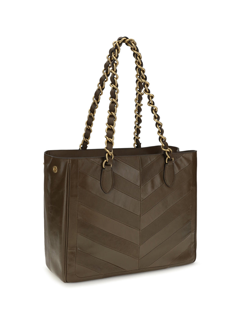 Valentino Garavani Shoulder Bag — Brown Calf Leather