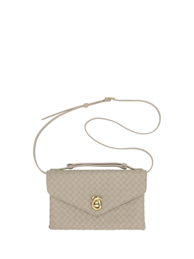 Bottega Veneta Shoulder Bag — Beige Lambskin Leather