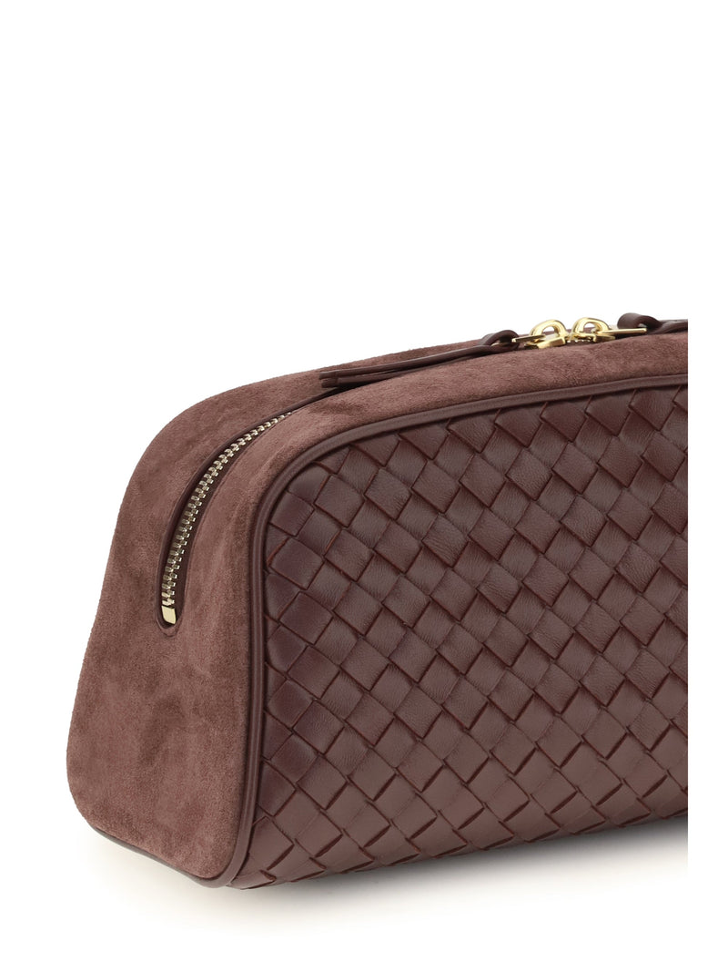 Bottega Veneta Nodo Clutch — Brown Lamb Leather