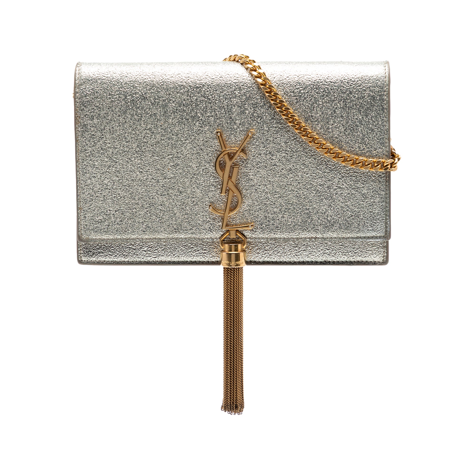 Small Metallic Kate Tassel Wallet On Chain - Image 1