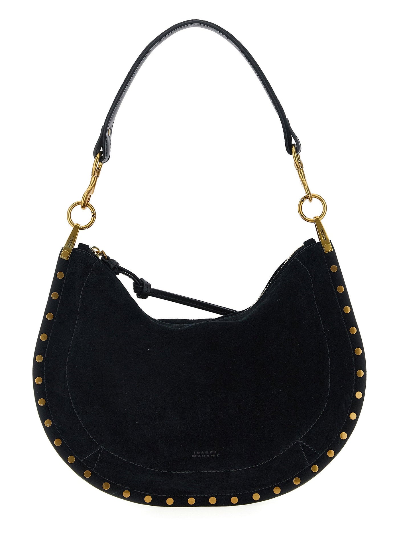Isabel Marant Oskan Shoulder Bag — Black Suede