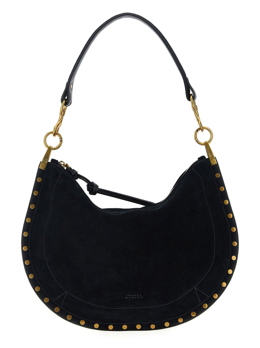 Isabel Marant Oskan Shoulder Bag — Black Suede