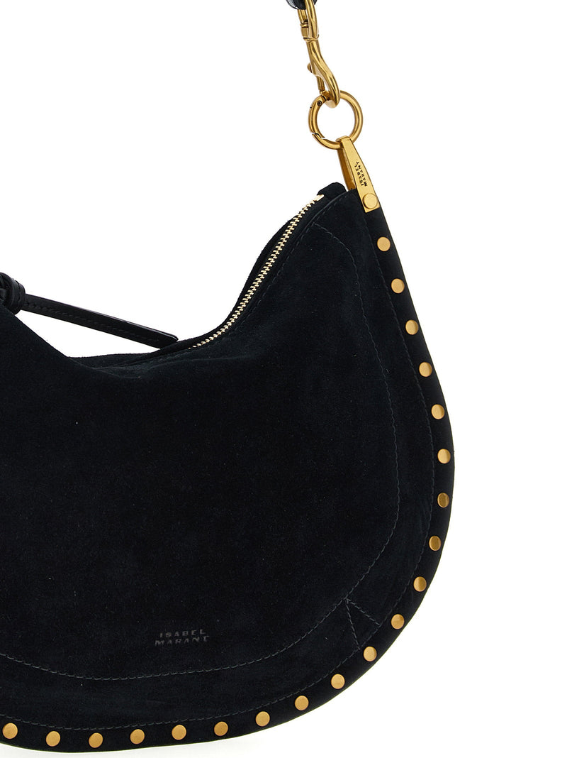 Isabel Marant Oskan Shoulder Bag — Black Suede