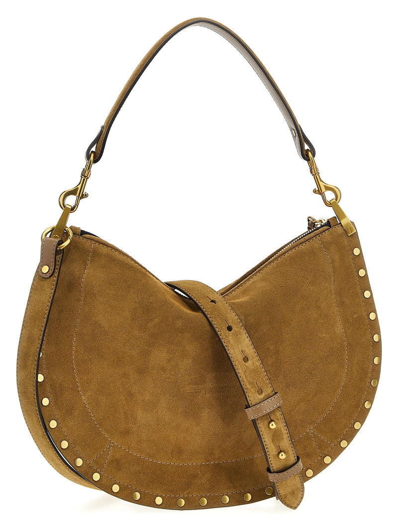 Isabel Marant Studded Suede Hobo Bag — Camel
