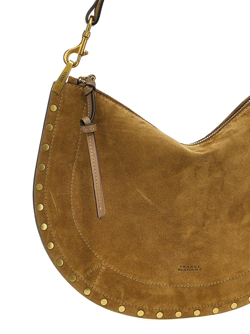 Isabel Marant Studded Suede Hobo Bag — Camel