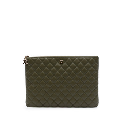 Large Quilted Lambskin Cuba La Habana O Case Clutch - Image 1