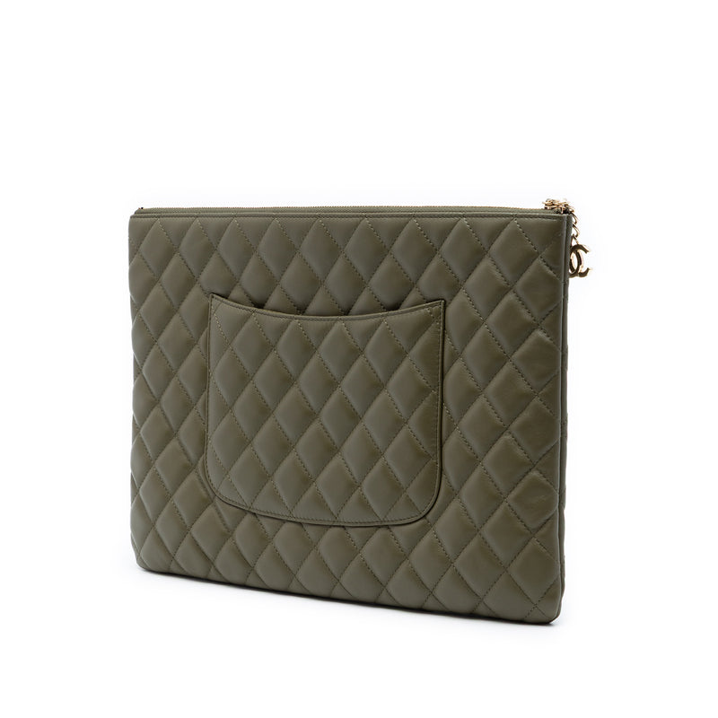 Large Quilted Lambskin Cuba La Habana O Case Clutch - Image 2