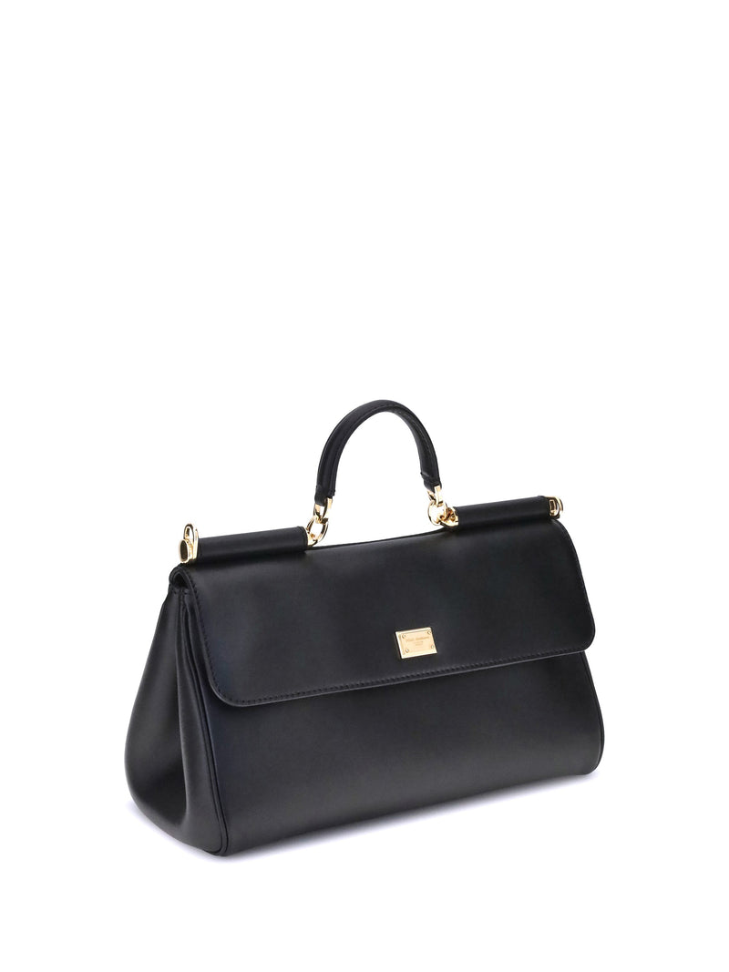 Dolce & Gabbana Shoulder Bag — Black Calf Leather