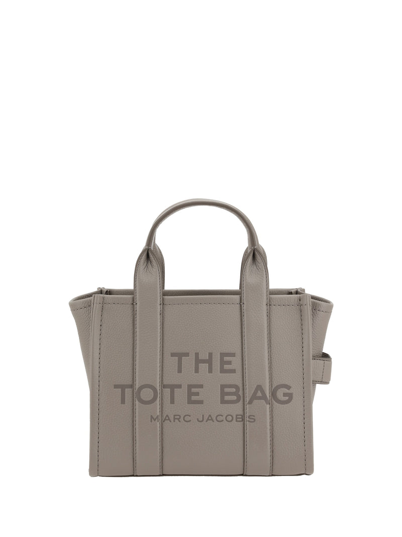 Marc Jacobs Grained Calf Leather Tote Bag — Gray