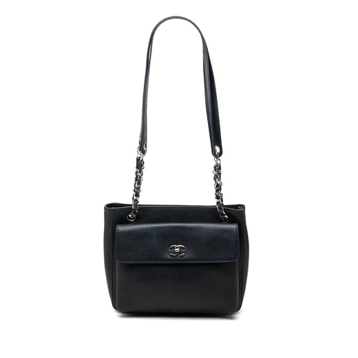CC Caviar Front Pocket Shoulder Bag - Image 1