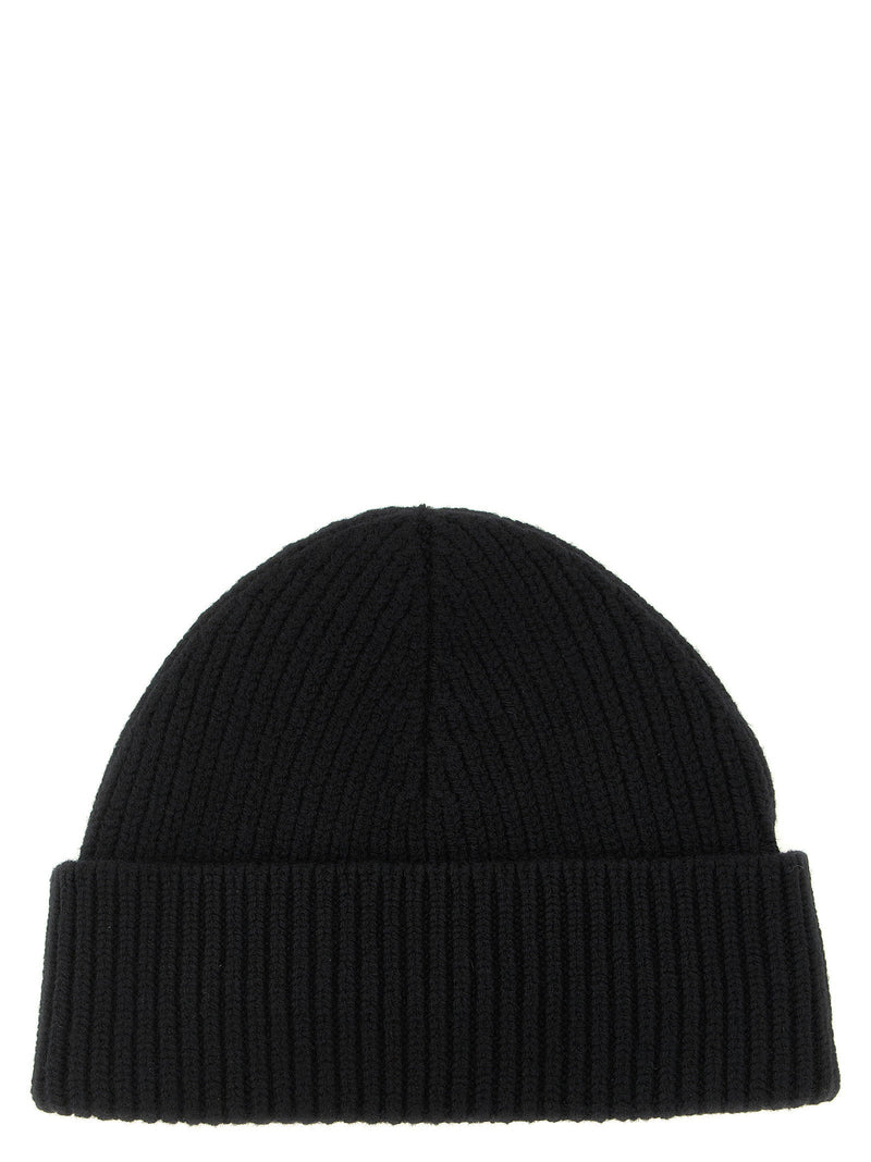 Ami Paris Beanie — Black Felted Merino Wool Knit Beanies