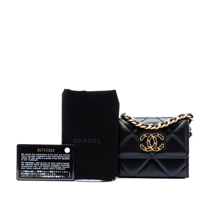 Quilted Lambskin 19 Flap Coin Purse With Chain - Image 7