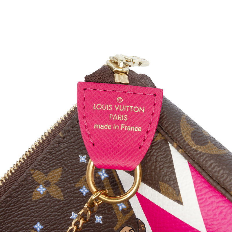 Monogram Christmas Animation Bears on Skis Mini Pochette Accessoires - Image 5