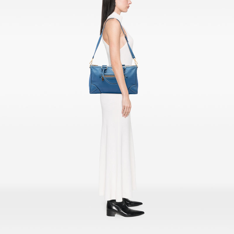 Vitello Daino Zip Top Satchel - Image 6
