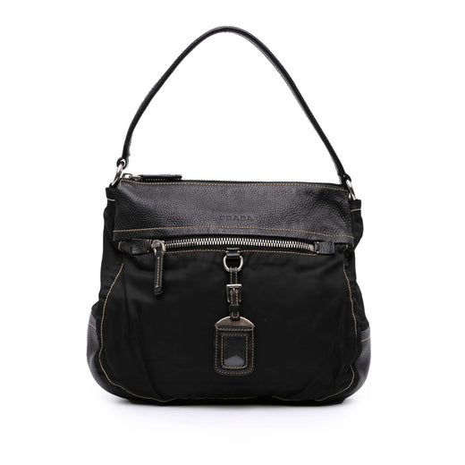 Leather and Tessuto Shoulder Bag - Image 1