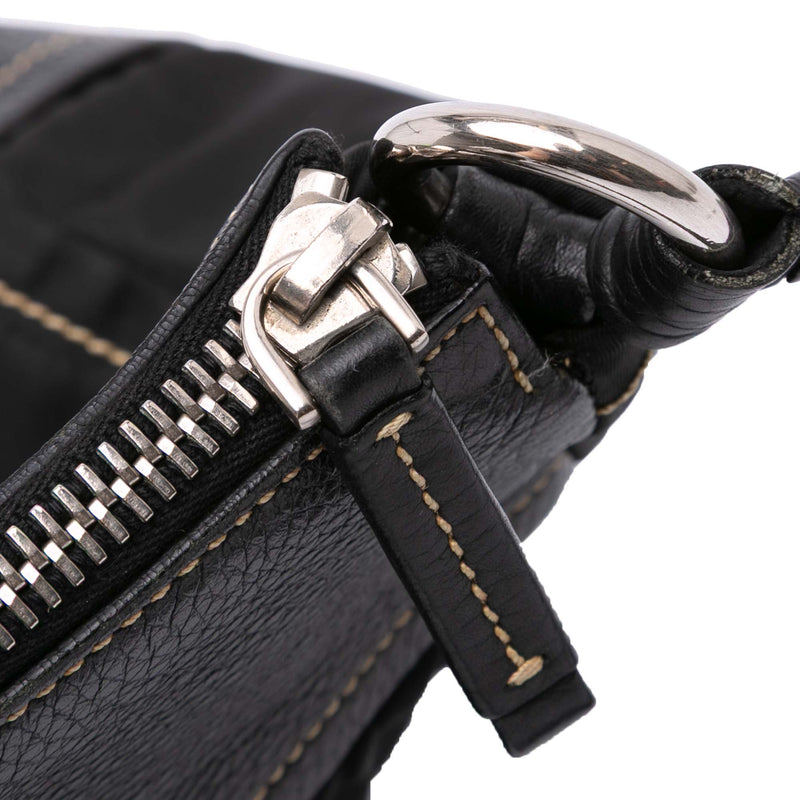Leather and Tessuto Shoulder Bag - Image 11