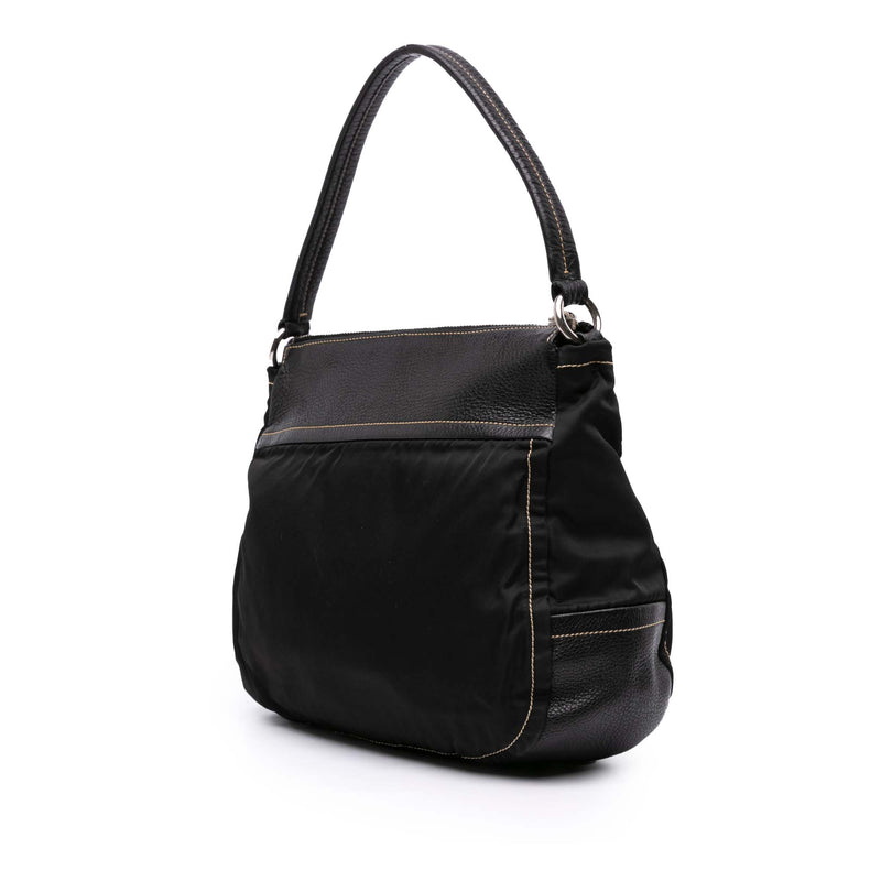 Leather and Tessuto Shoulder Bag - Image 2