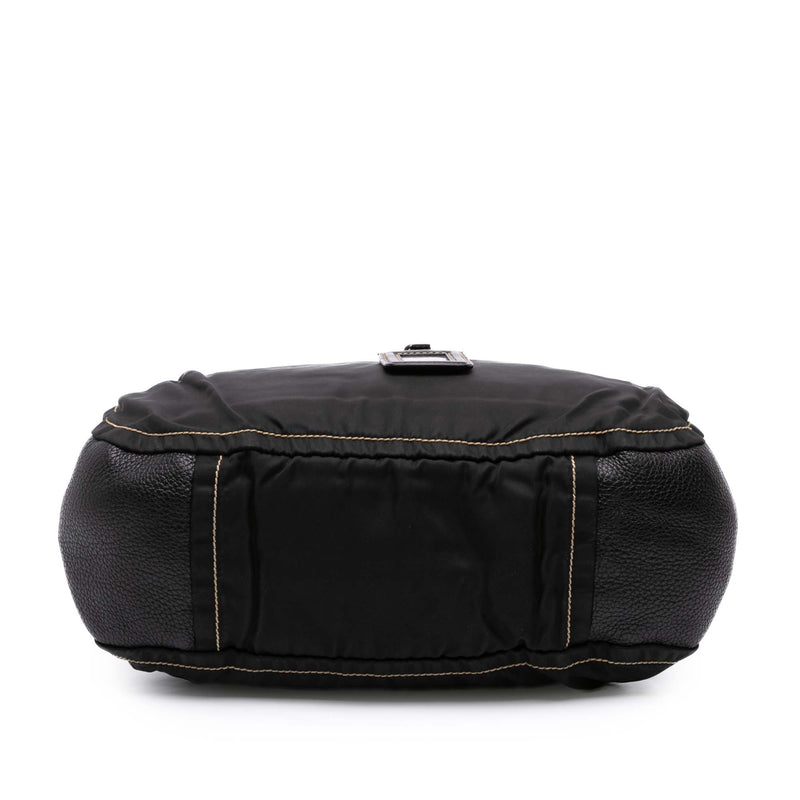 Leather and Tessuto Shoulder Bag - Image 3