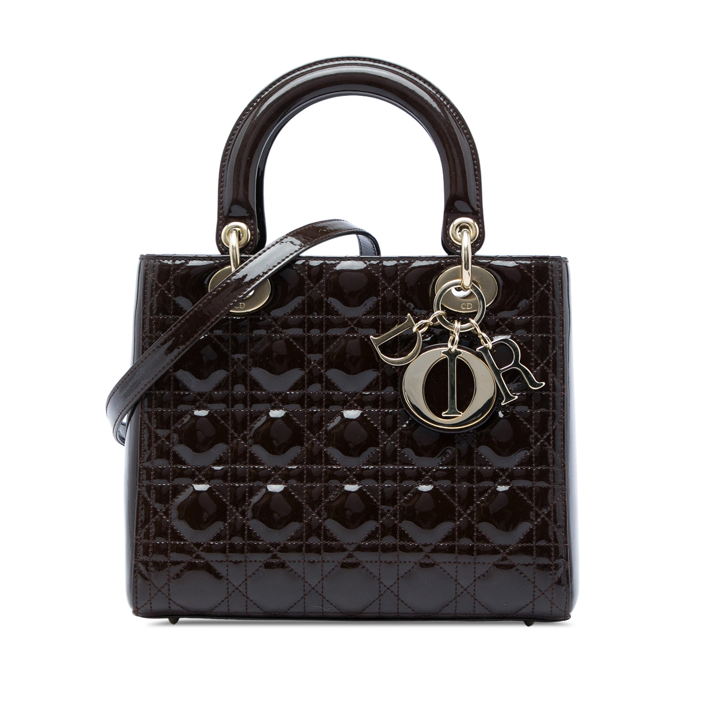Medium Patent Cannage Lady Dior - Image 1