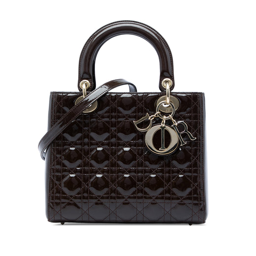 Medium Patent Cannage Lady Dior - Image 1