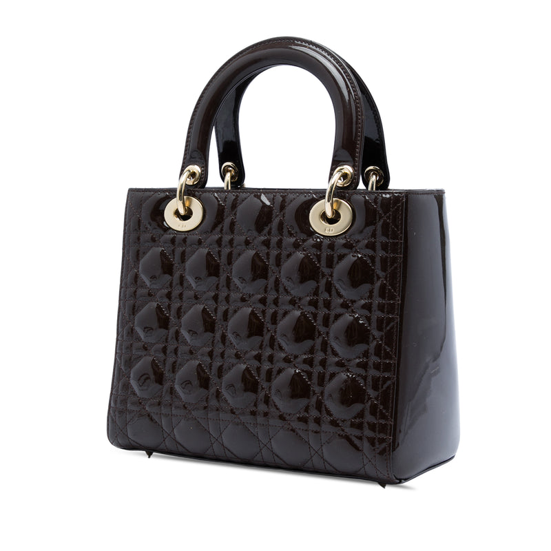 Medium Patent Cannage Lady Dior - Image 2