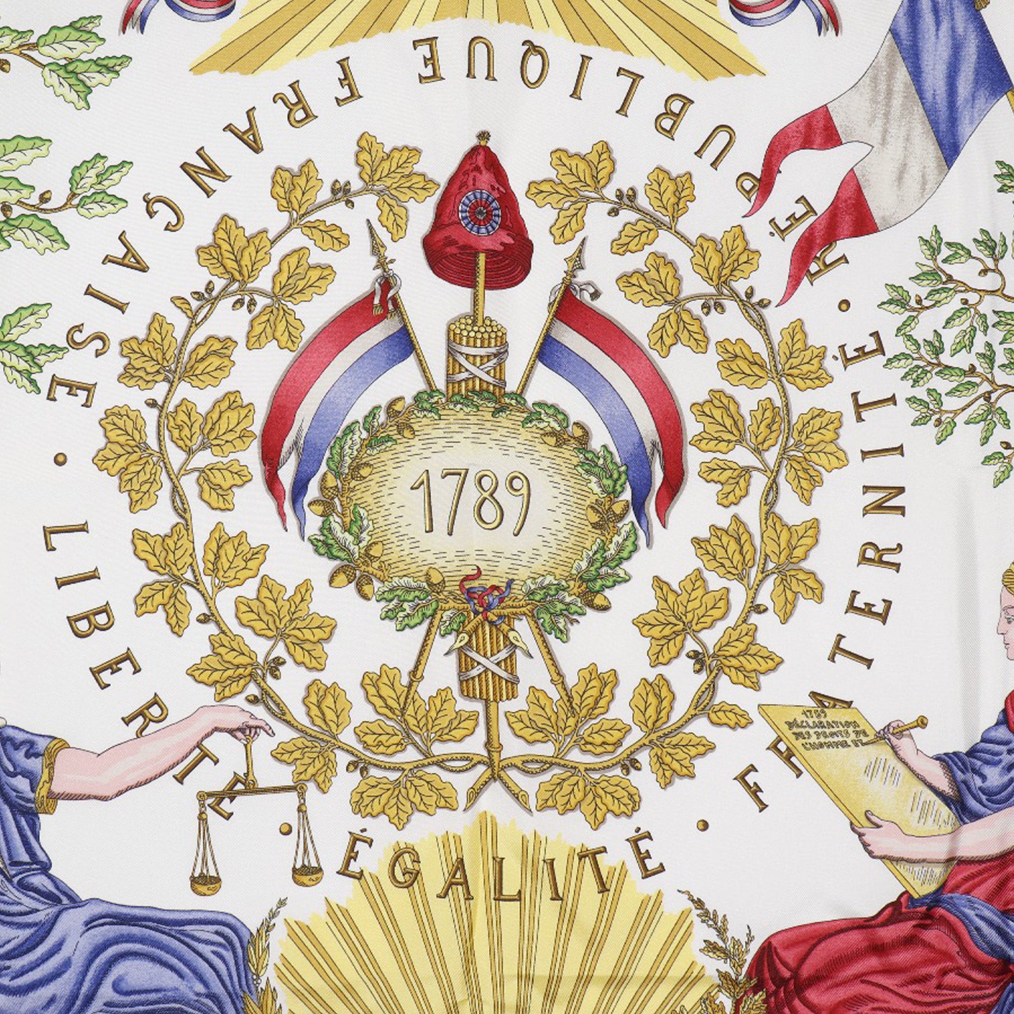 Republique Francaise Liberte Egalite Fraternite 1789 Silk Scarf - Image 2