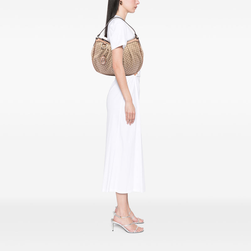 Diamante Canvas Sukey Shoulder Bag - Image 6