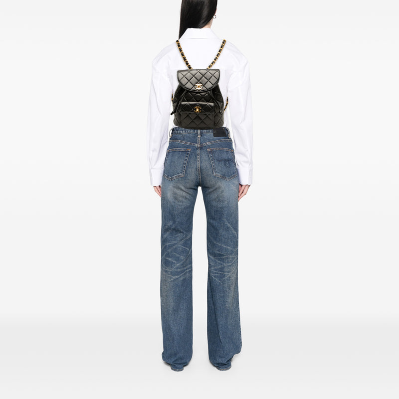 Medium Quilted Lambskin Duma Backpack - Image 6