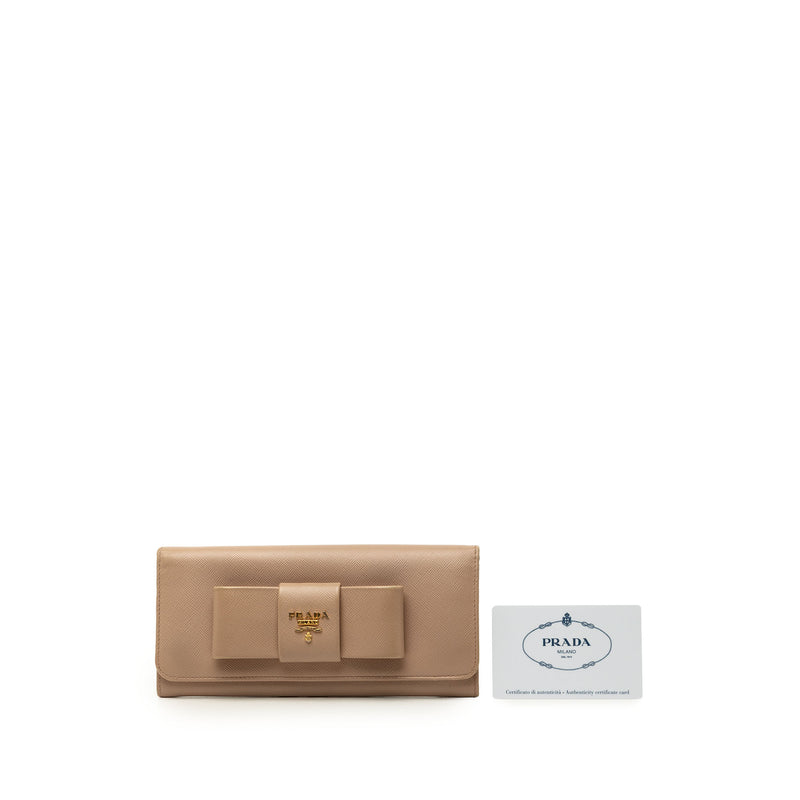 Saffiano Bow Continental Long Wallet - Image 8