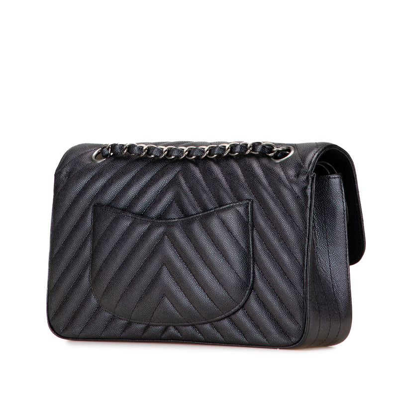 Medium Classic Chevron Caviar Double Flap - Image 2