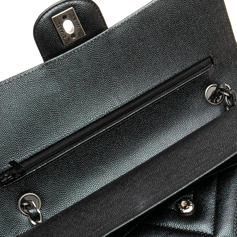 Medium Classic Chevron Caviar Double Flap - Image 7
