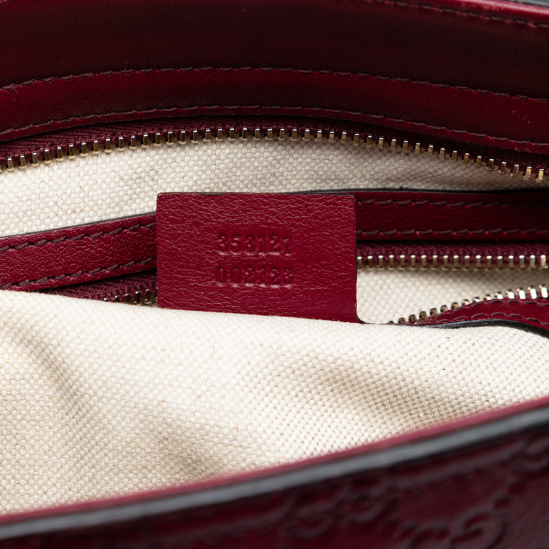 Small Guccissima Bree Satchel - Image 6