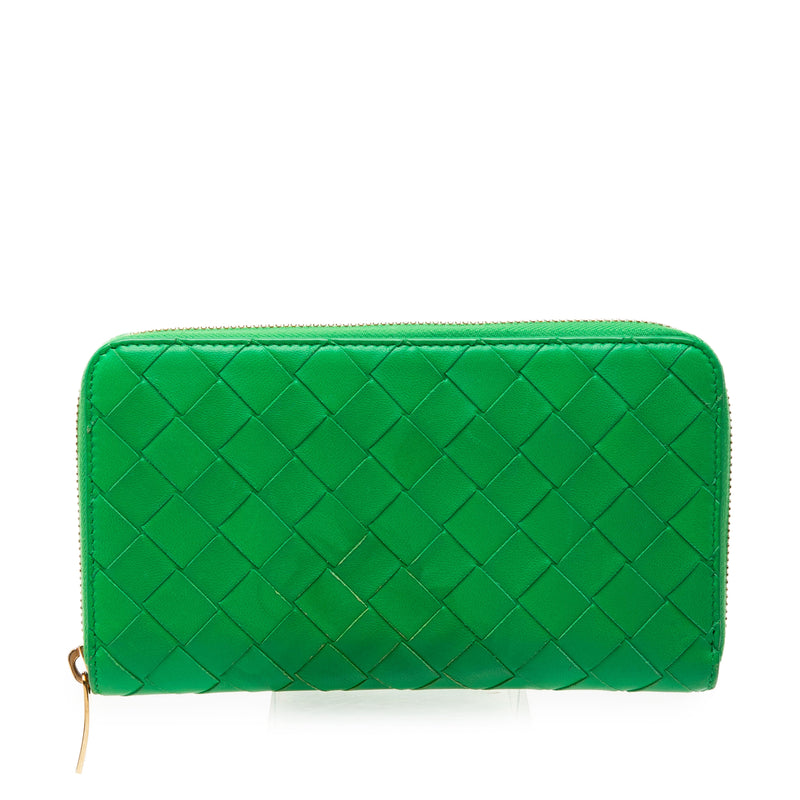 Nappa Intrecciato Zip Around Wallet