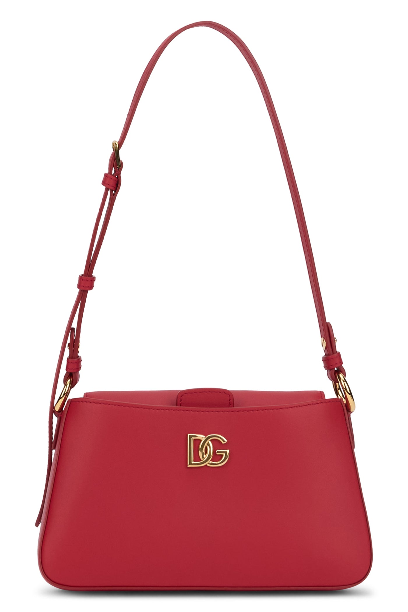 Dolce & Gabbana Calfskin Shoulder Bag — Red