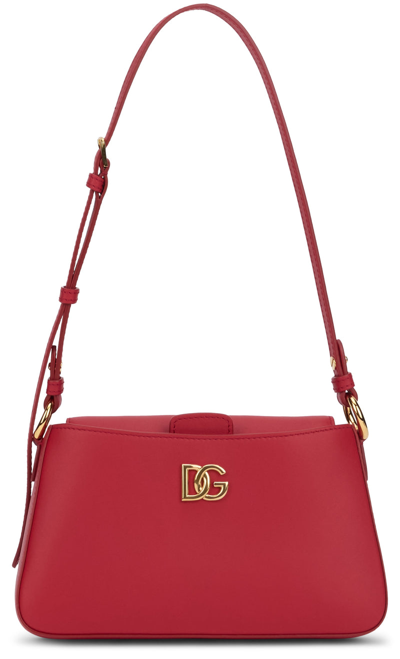 Dolce & Gabbana Calfskin Shoulder Bag — Red