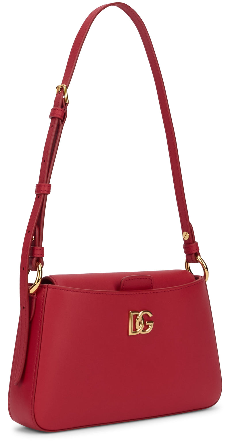 Dolce & Gabbana Calfskin Shoulder Bag — Red