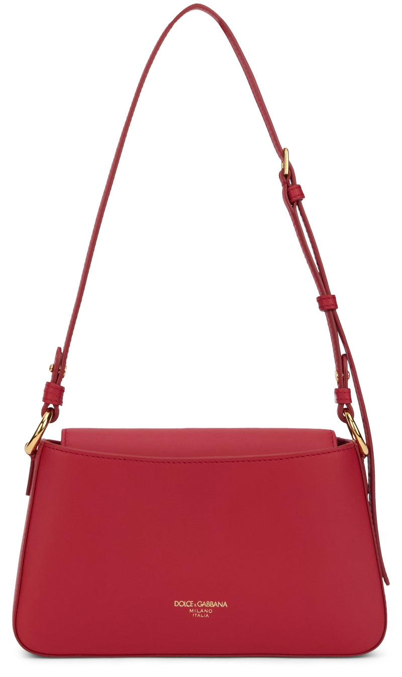 Dolce & Gabbana Calfskin Shoulder Bag — Red