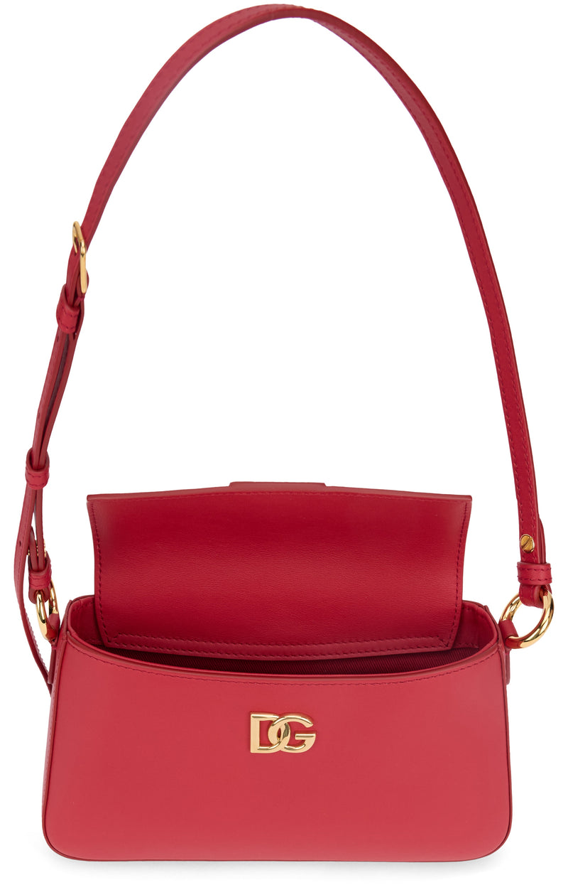Dolce & Gabbana Calfskin Shoulder Bag — Red