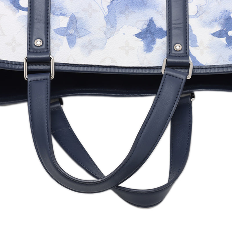 Monogram Watercolor Weekend Tote GM - Image 9