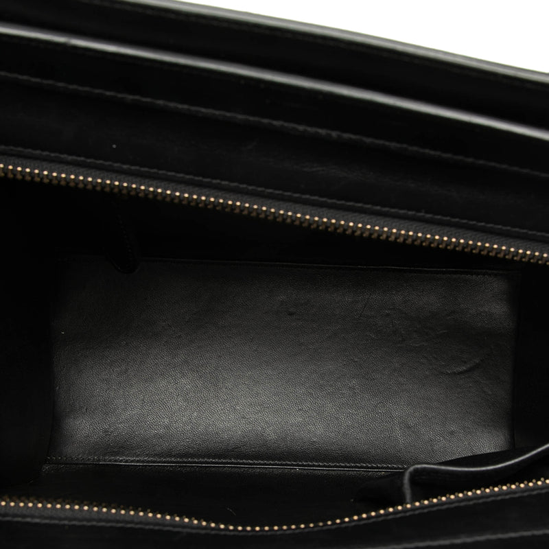 Micro Tricolor Calfskin and Nubuck Luggage Tote - Image 4