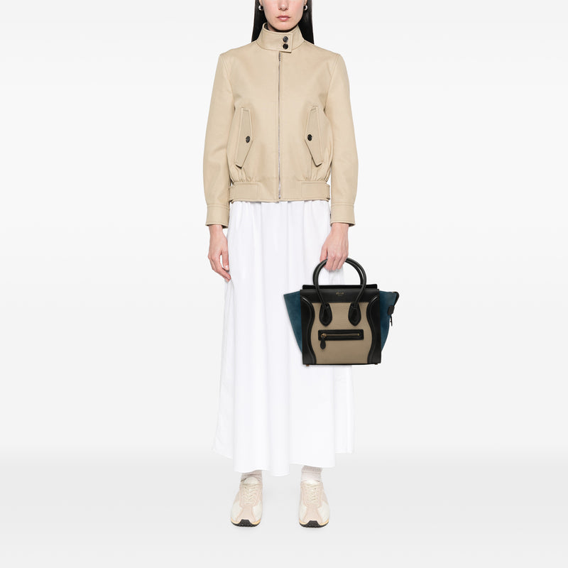 Micro Tricolor Calfskin and Nubuck Luggage Tote - Image 6