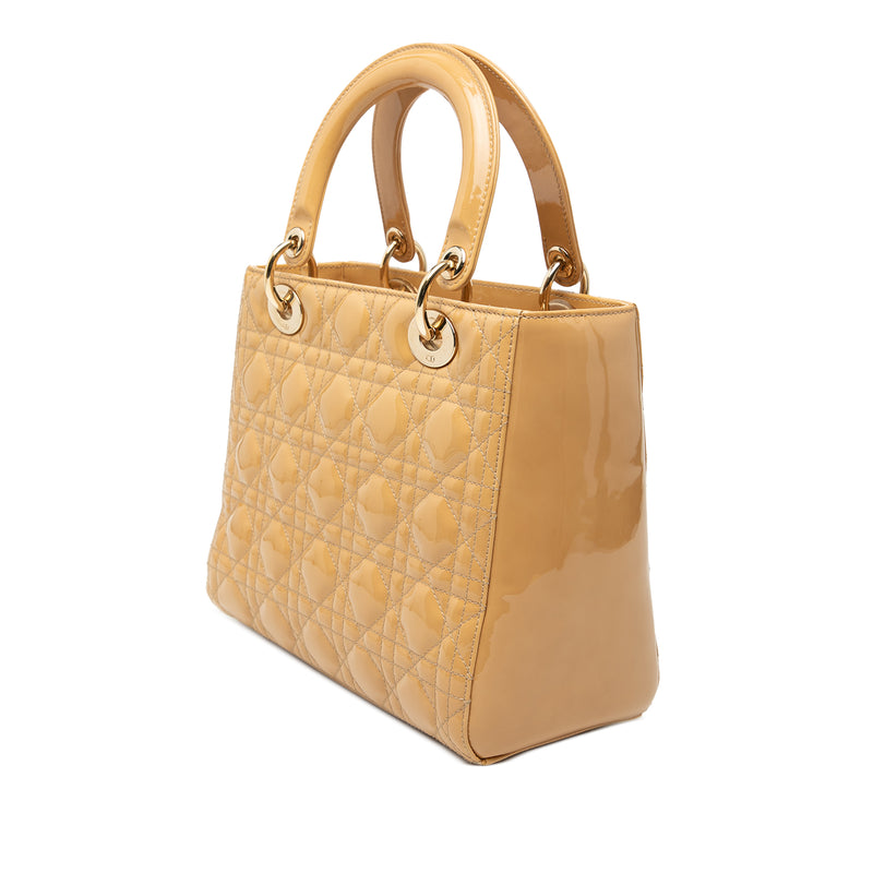 Medium Patent Cannage Lady Dior - Image 2