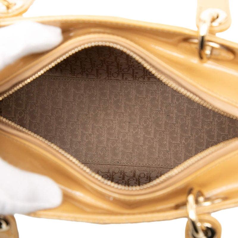 Medium Patent Cannage Lady Dior - Image 4